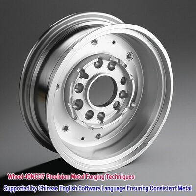 Ruota 40NCD7 Tecniche di forgiatura di metallo di precisione supportate da linguaggio software cinese inglese che garantisce un metallo coerente